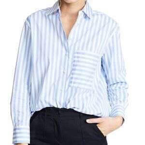 AYR The Deep End shirt in Blue + White Stripe
